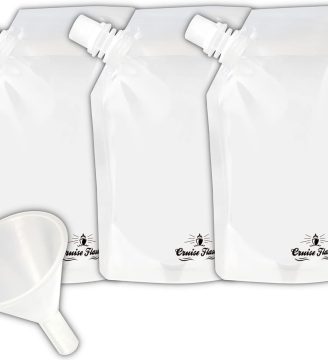 Collapsible Reusable Foldable Eco-Friendly 8 Oz Water Bottle – BPA Free - (3 pack)