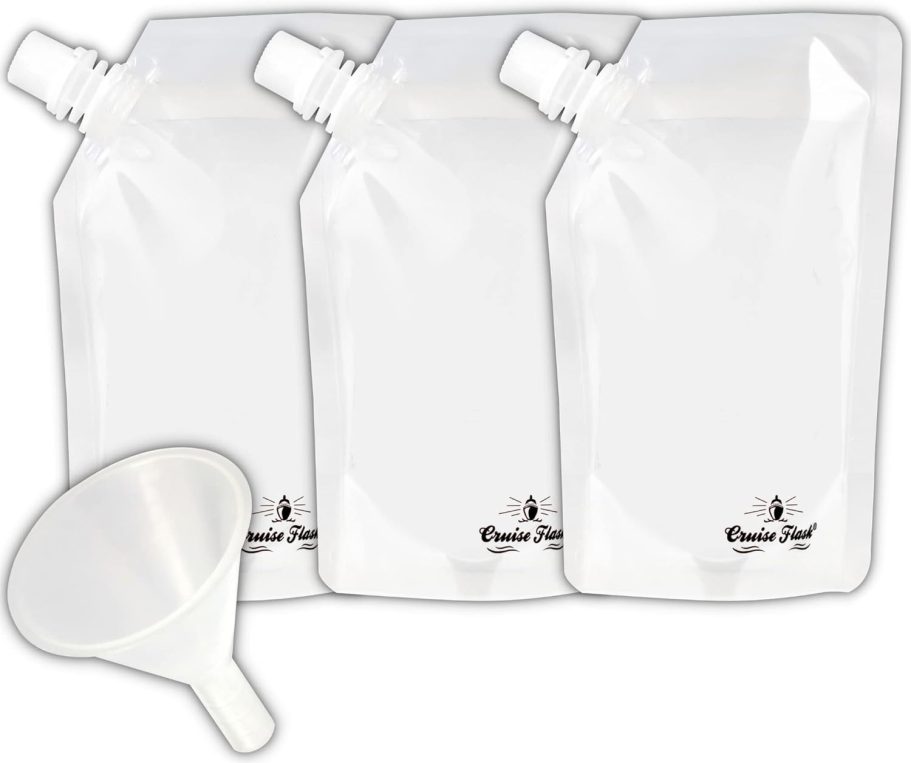 Collapsible Reusable Foldable Eco-Friendly 8 Oz Water Bottle – BPA Free - (3 pack)