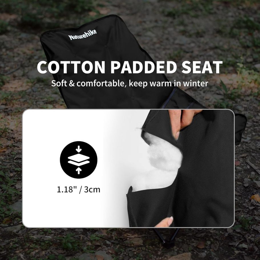 Naturehike Quilted Camping Chair with Padded Seat - Image 4