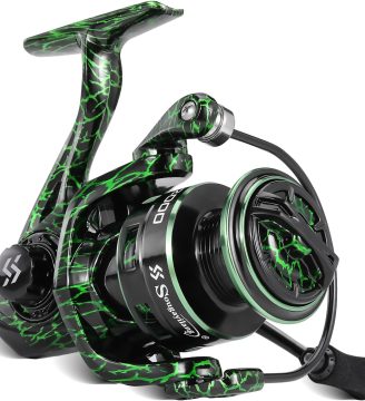 Sougayilang Fishing Reel, Ultralight Spinning Reels with Graphite Frame 5.2:1 High Speed for Saltwater or Freshwater Fishing